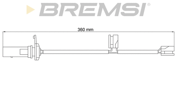 Warning Contact, brake pad wear (WI0950)