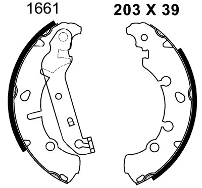 Brake Shoe Set (01661)