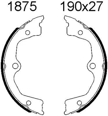 Brake Shoe Set, parking brake (01875)