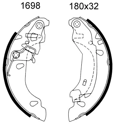 Brake Shoe Set (01698)
