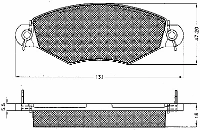 Brake Pad Set, disc brake (10546)