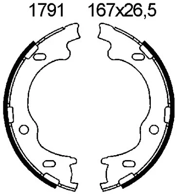 Brake Shoe Set, parking brake (01791)