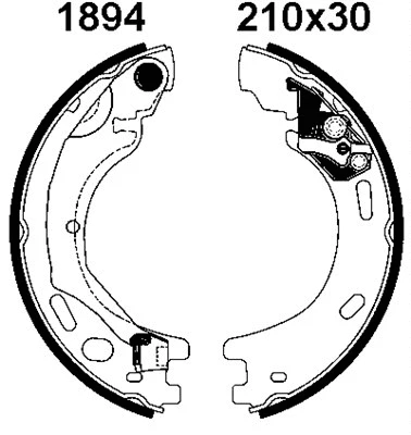 Brake Shoe Set, parking brake (01894)