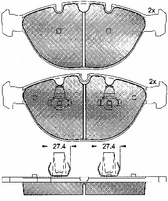 Brake Pad Set, disc brake (10897)
