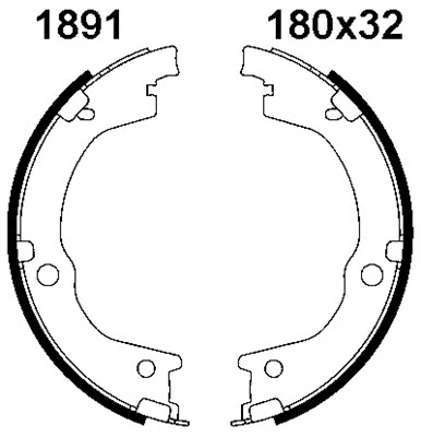 Brake Shoe Set, parking brake (01891)