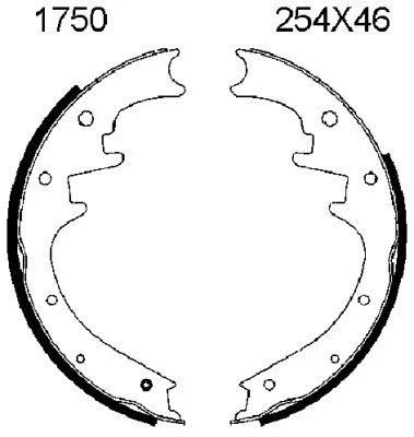 Brake Shoe Set (01750)