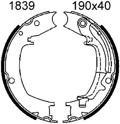 Brake Shoe Set, parking brake (01839)