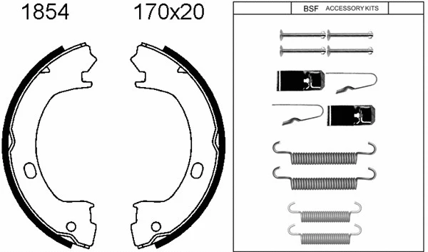 Brake Shoe Set, parking brake (01854K)