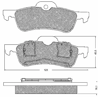 Brake Pad Set, disc brake (10719)