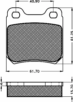 Brake Pad Set, disc brake (10474)