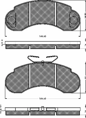 Brake Pad Set, disc brake (10244)