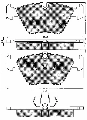 Brake Pad Set, disc brake (10560)