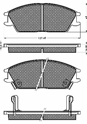 Brake Pad Set, disc brake (10182)