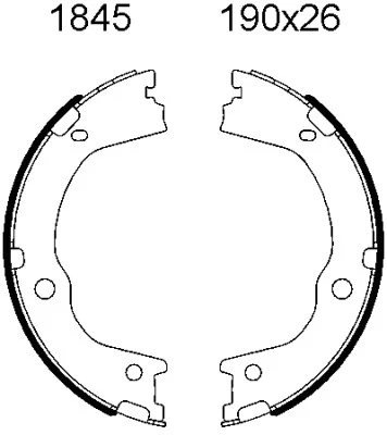 Brake Shoe Set, parking brake (01845)