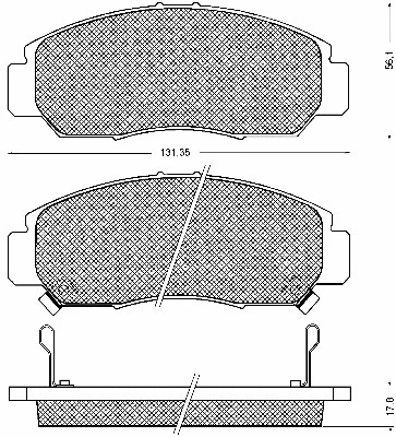 Brake Pad Set, disc brake (10713)