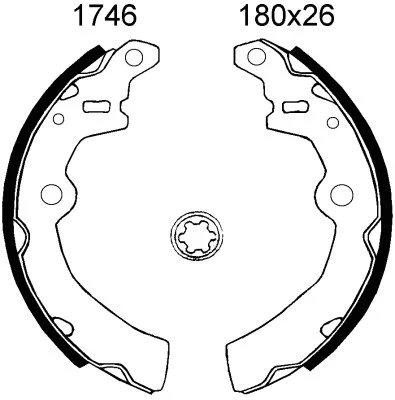 Brake Shoe Set (01746)