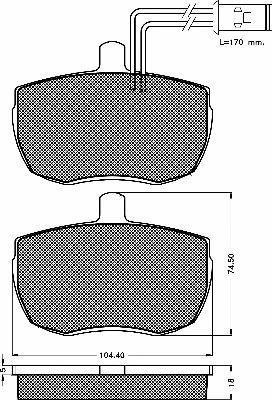 Brake Pad Set, disc brake (10288)
