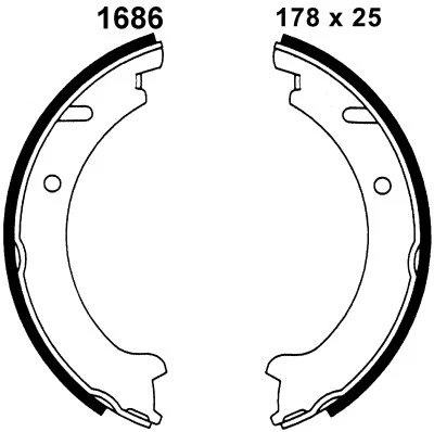 Brake Shoe Set, parking brake (01686)