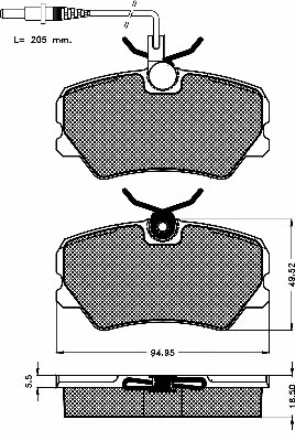 Brake Pad Set, disc brake (10164)