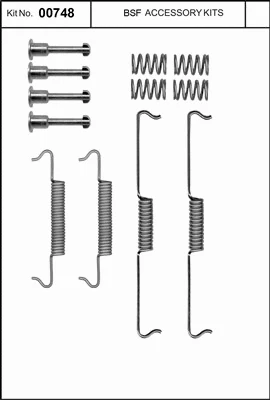 Accessory Kit, parking brake shoes (00748)