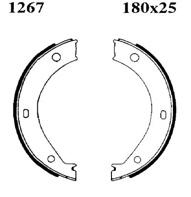 Brake Shoe Set, parking brake (01267)