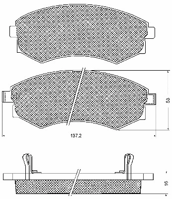 Brake Pad Set, disc brake (10706)