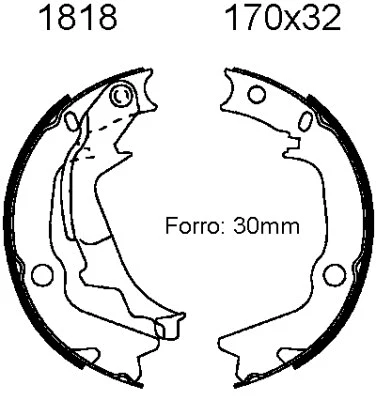 Brake Shoe Set, parking brake (01818)