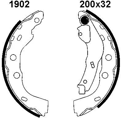 Brake Shoe Set (01902)