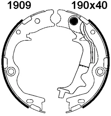 Brake Shoe Set, parking brake (01909)