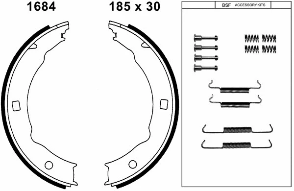 Brake Shoe Set, parking brake (01684K)