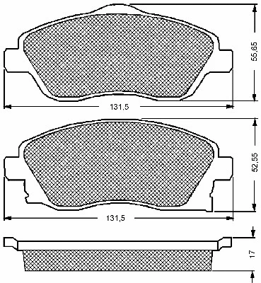 Brake Pad Set, disc brake (10674)