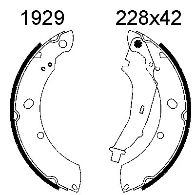 Brake Shoe Set (01929)