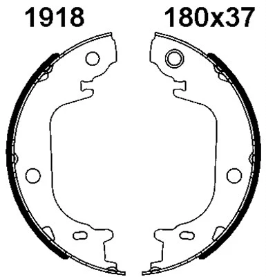 Brake Shoe Set, parking brake (01918)