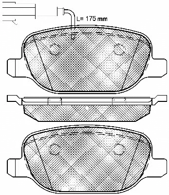 Brake Pad Set, disc brake (10997)