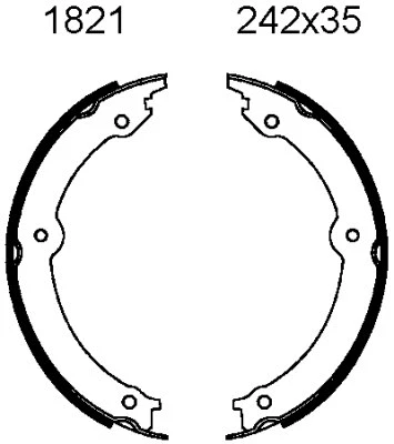 Brake Shoe Set, parking brake (01821)