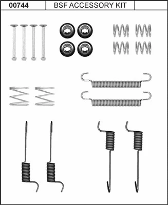 Accessory Kit, parking brake shoes (00744)