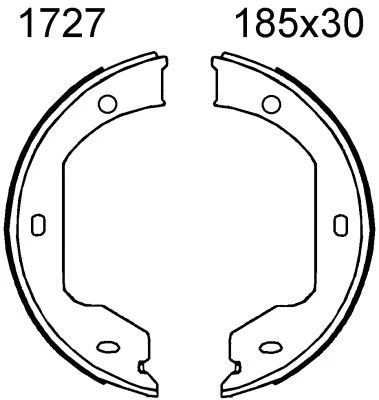 Brake Shoe Set, parking brake (01727)