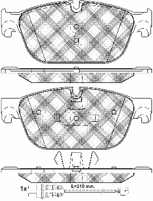 Brake Pad Set, disc brake (10974)