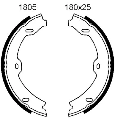 Brake Shoe Set, parking brake (01805)