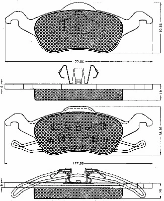 Brake Pad Set, disc brake (10536)
