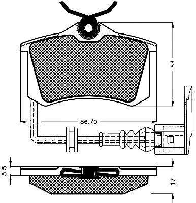 Brake Pad Set, disc brake (10645)