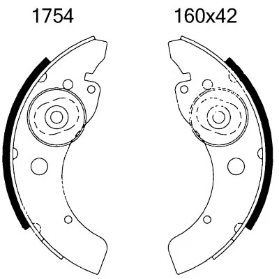 Brake Shoe Set (01754)