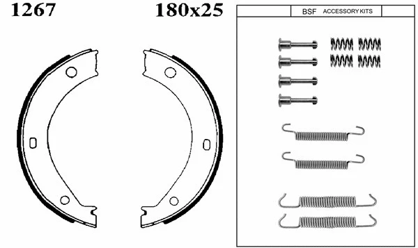 Brake Shoe Set, parking brake (01267K)