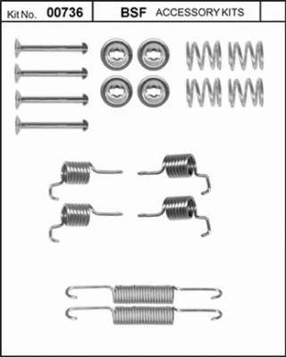 Accessory Kit, parking brake shoes (00736)