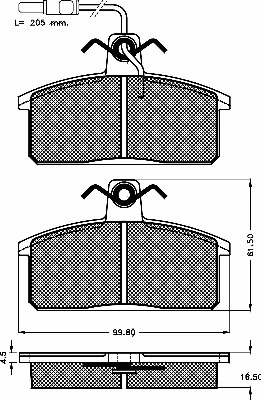 Brake Pad Set, disc brake (10265)