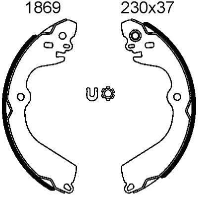 Brake Shoe Set (01869)