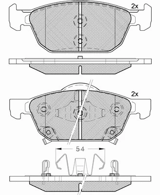 Brake Pad Set, disc brake (20159)