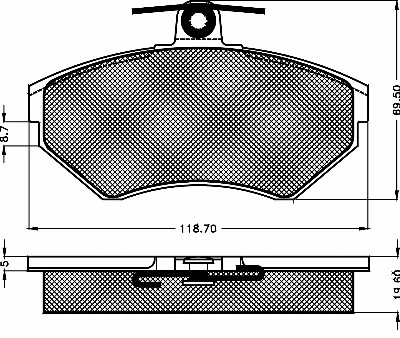 Brake Pad Set, disc brake (10424)