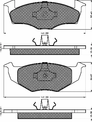 Brake Pad Set, disc brake (10418)