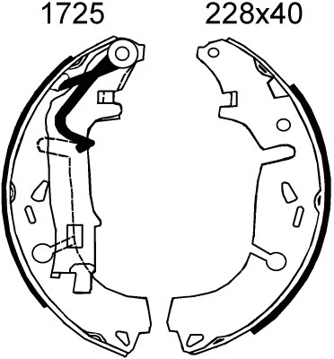 Brake Shoe Set (01725)